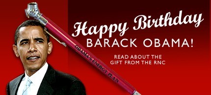 Obama birthday pink tire gauge