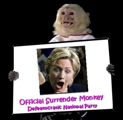 surrender monkey clinton vote mccain